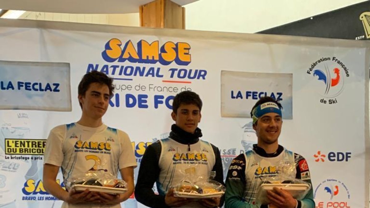 L’esquiador del CEFUC, al centre del podi.