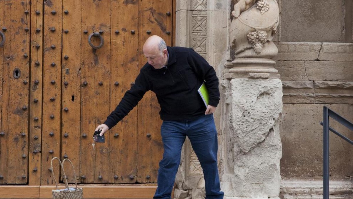 Josep Maria Font, el pasado miércoles en Sant Martí de Maldà antes de anunciar su renuncia.
