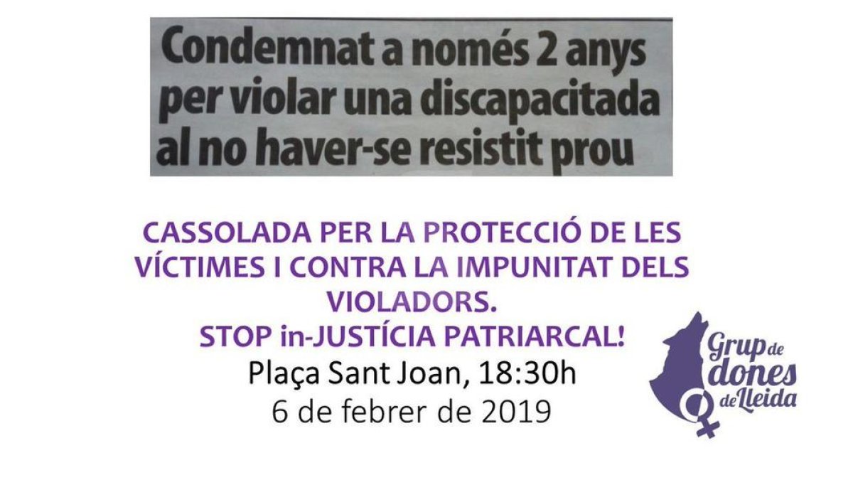 El cartell de la concentració publicat a les xarxes aquest dimecres