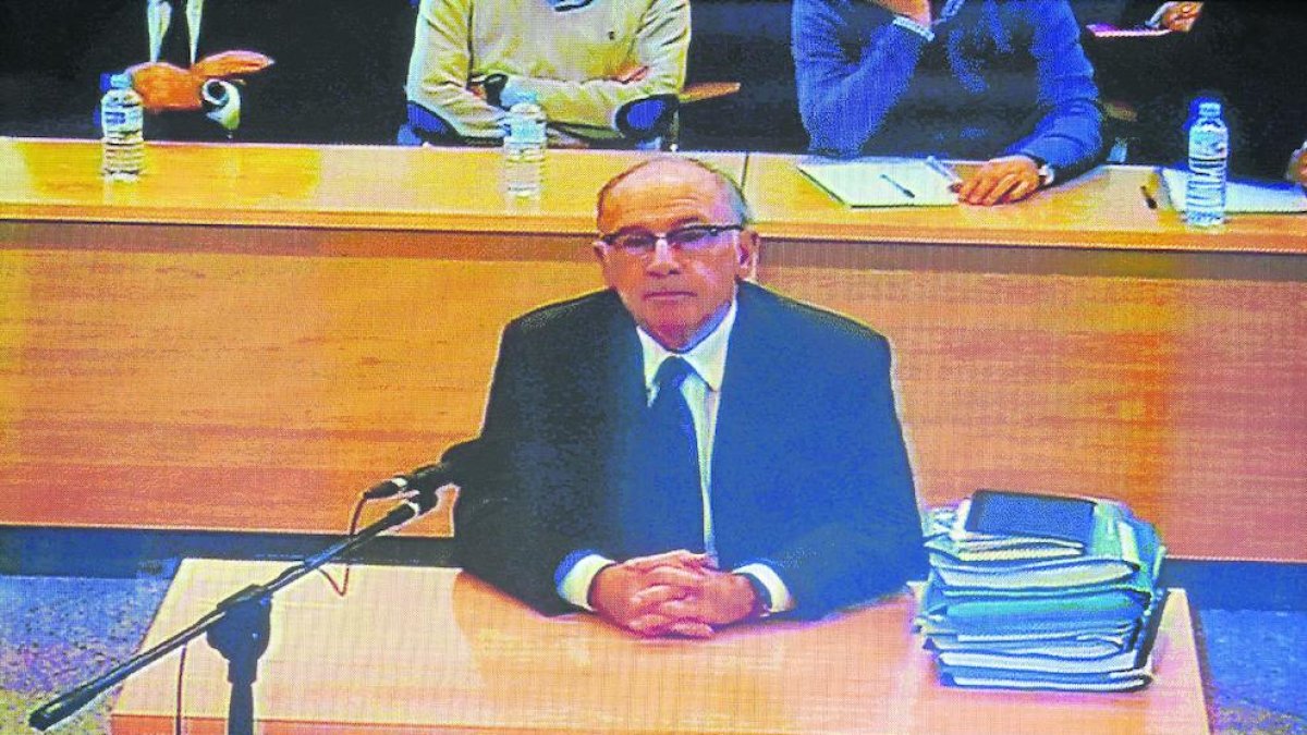 Imagen de Rodrigo Rato, expresidente de Bankia, durante el juicio en la Audiencia Nacional, ayer.