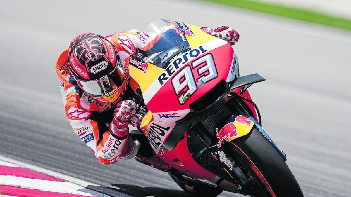 Marc, durant el test celebrat ahir al circuit malai de Sepang.