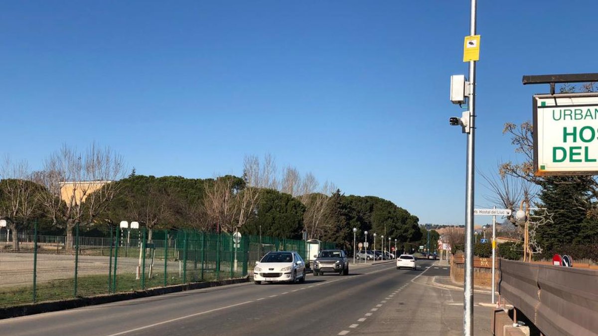 Una cámara instalada en el acceso a Alpicat por la LV-9022.