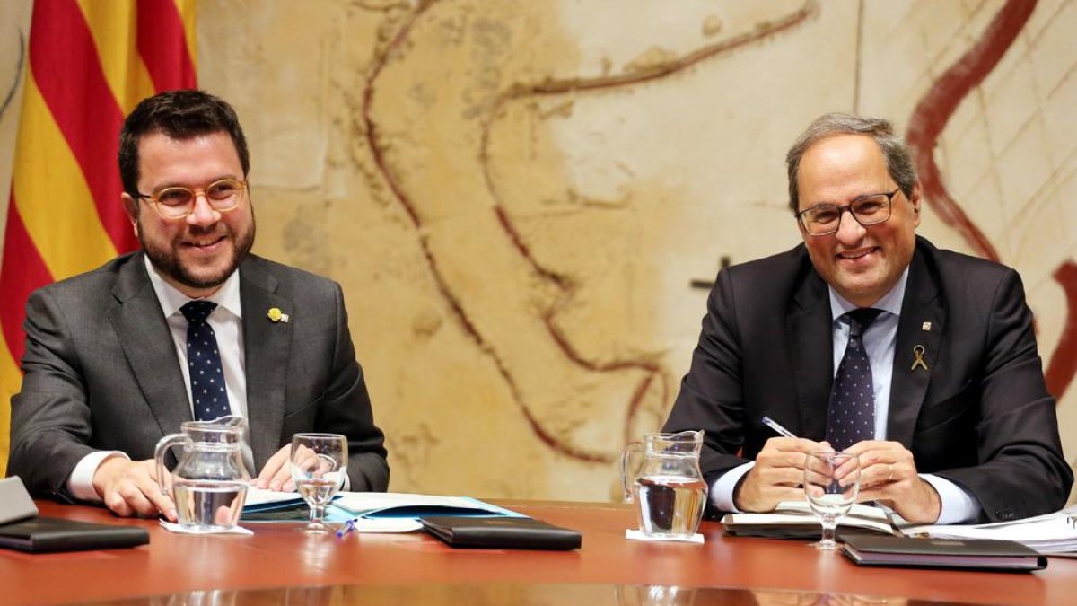 El president en funcions i l’expresident .