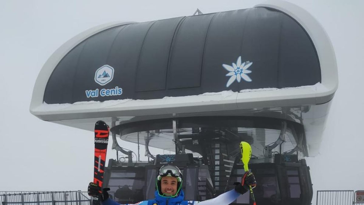 Àlex Puente, feliç per l’onzè lloc a Val Cenis.