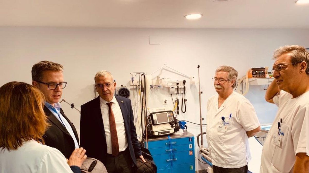 Visita de Joan Talarn a El Espitau de Vielha la semana pasada.