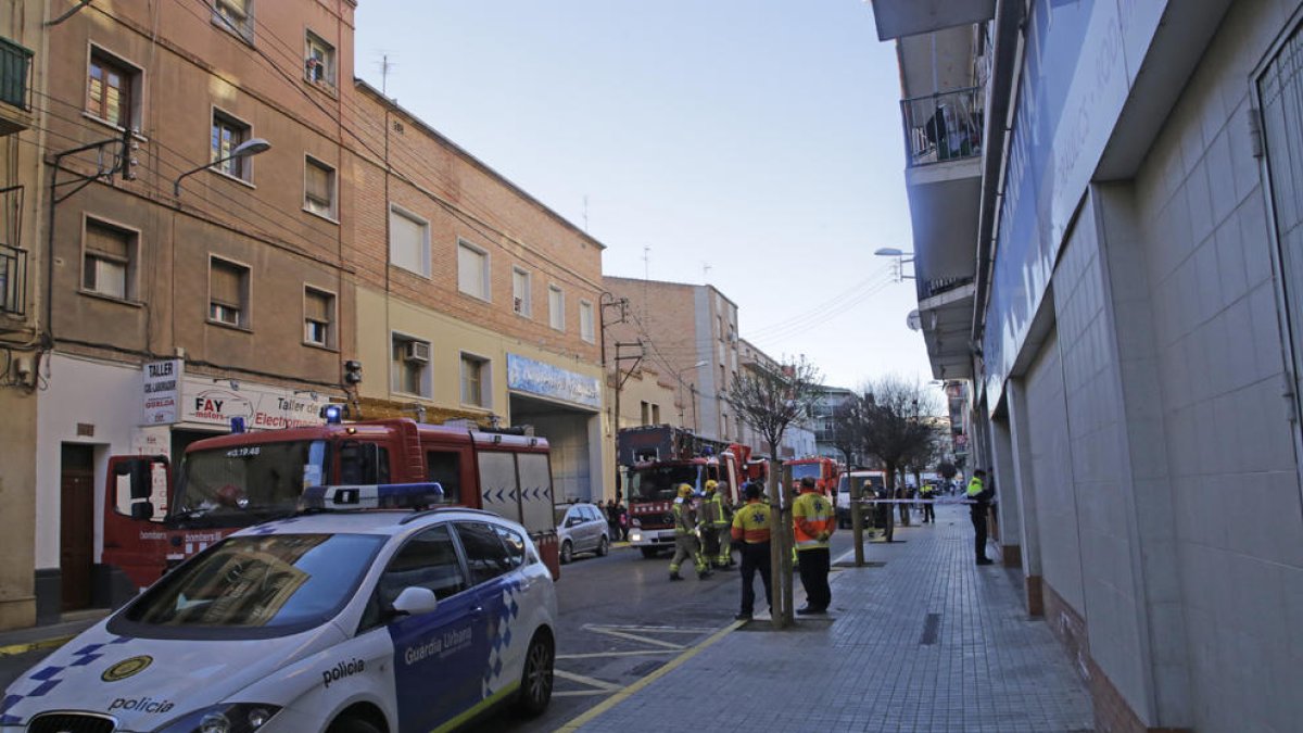 L’ampli desplegament d’efectius de Bombers i Urbana.