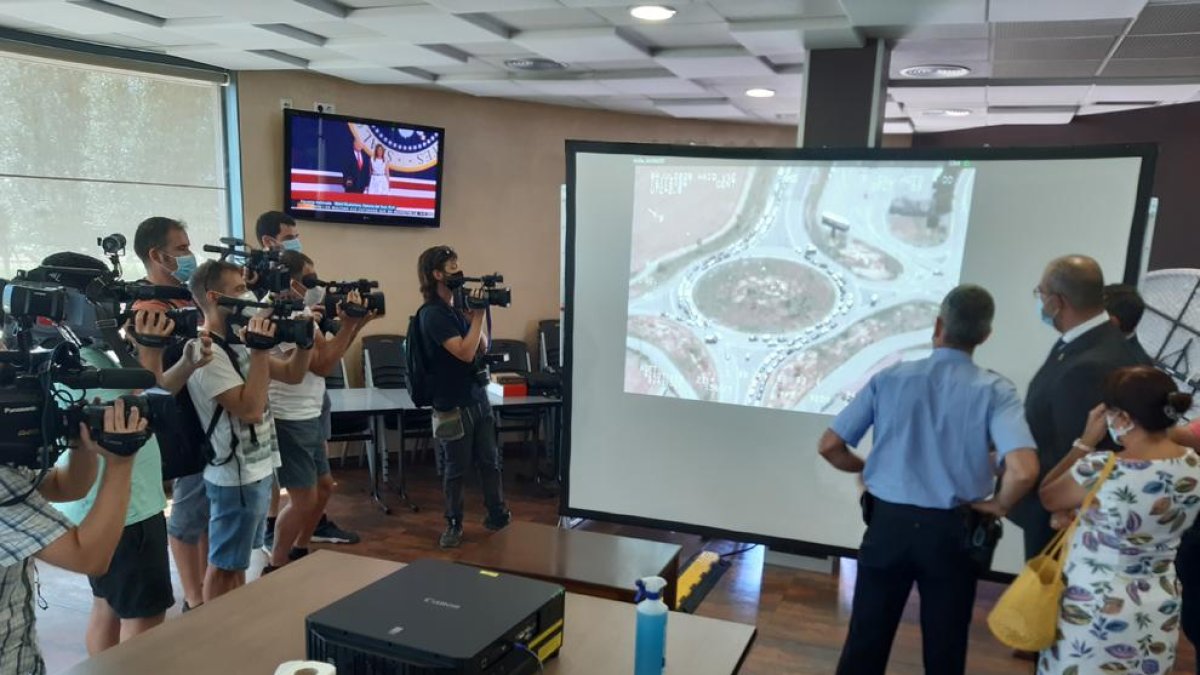 Buch, ayer en el centro de control de Vila-sana.