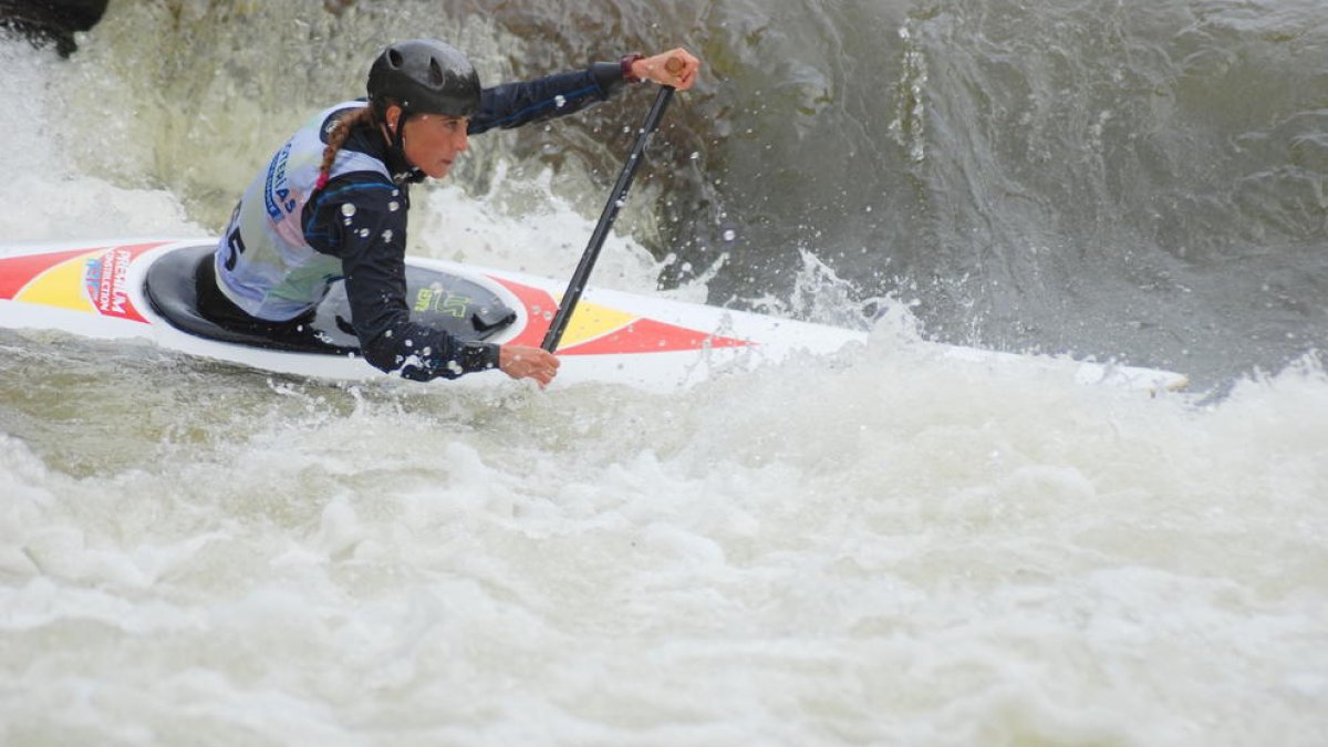 Núria Vilarrubla, durant la seua participació ahir en la segona jornada del test.
