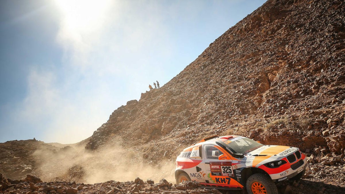 Isidre Esteve, en un momento de  la etapa que se disputó ayer.