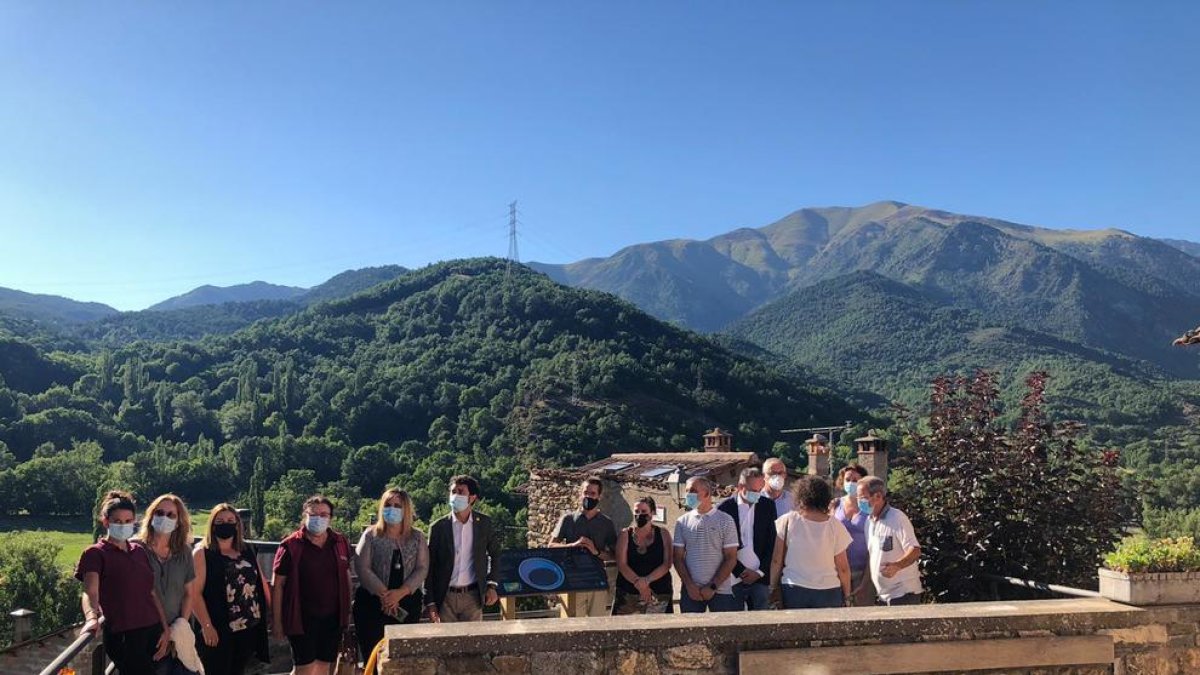 Calvet, en la inauguración del mirador ayer en Vilaller.