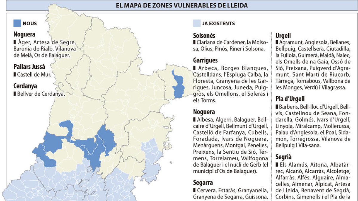 La Generalitat limitarà les granges en set municipis més per evitar multes de la UE