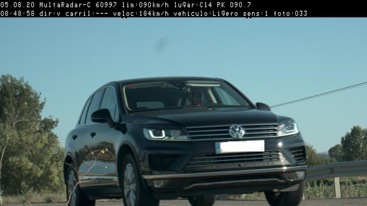 Pillado circulando a 184 km/h por la C-14 en Agramunt