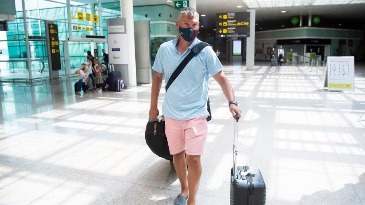 Jasikevicius va arribar ahir al migdia a Barcelona.