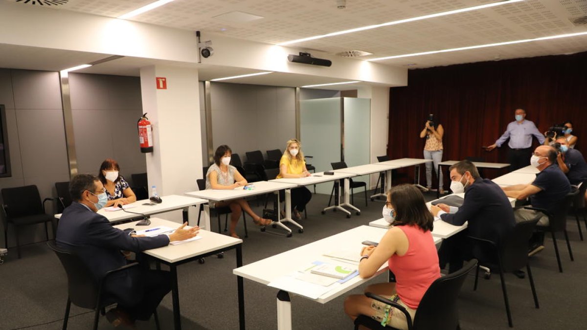 Imatge de la comissió territorial del Govern que des d’ahir segueix la situació al Segrià.