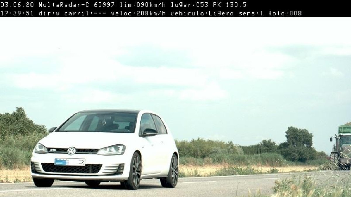 'Caçat' a 208 km/h per la C-53 a Castellserà en un tram limitat a 90