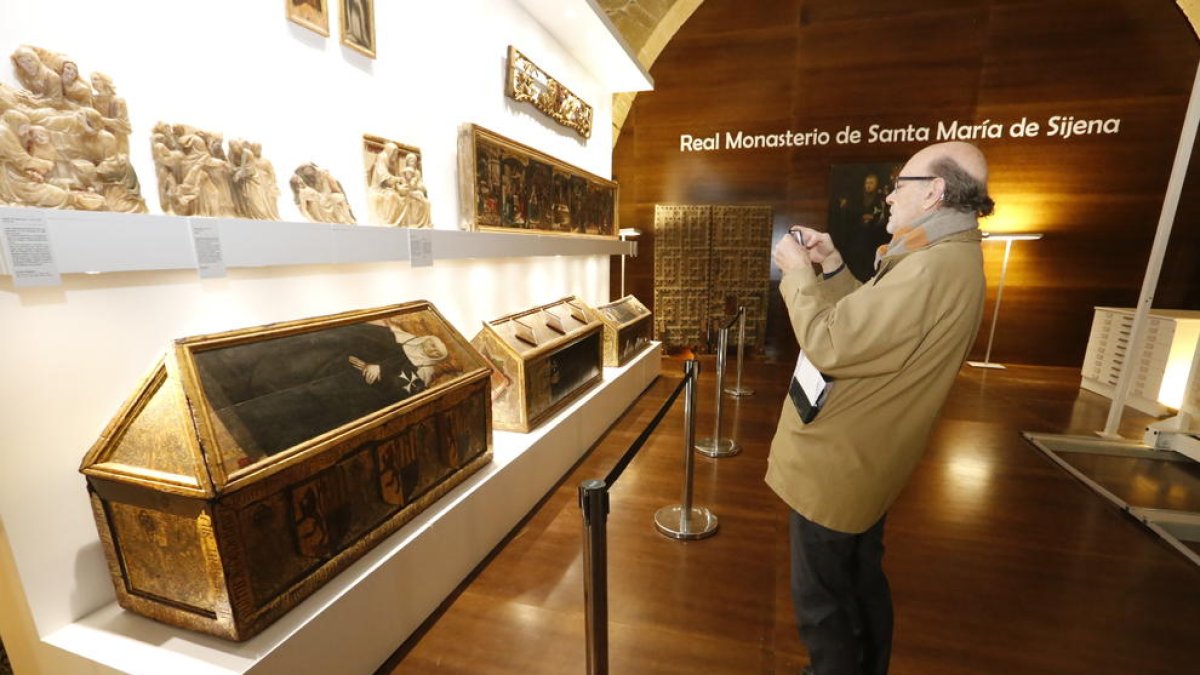 Exposició de les obres a Sixena, tancada des de fa mesos.