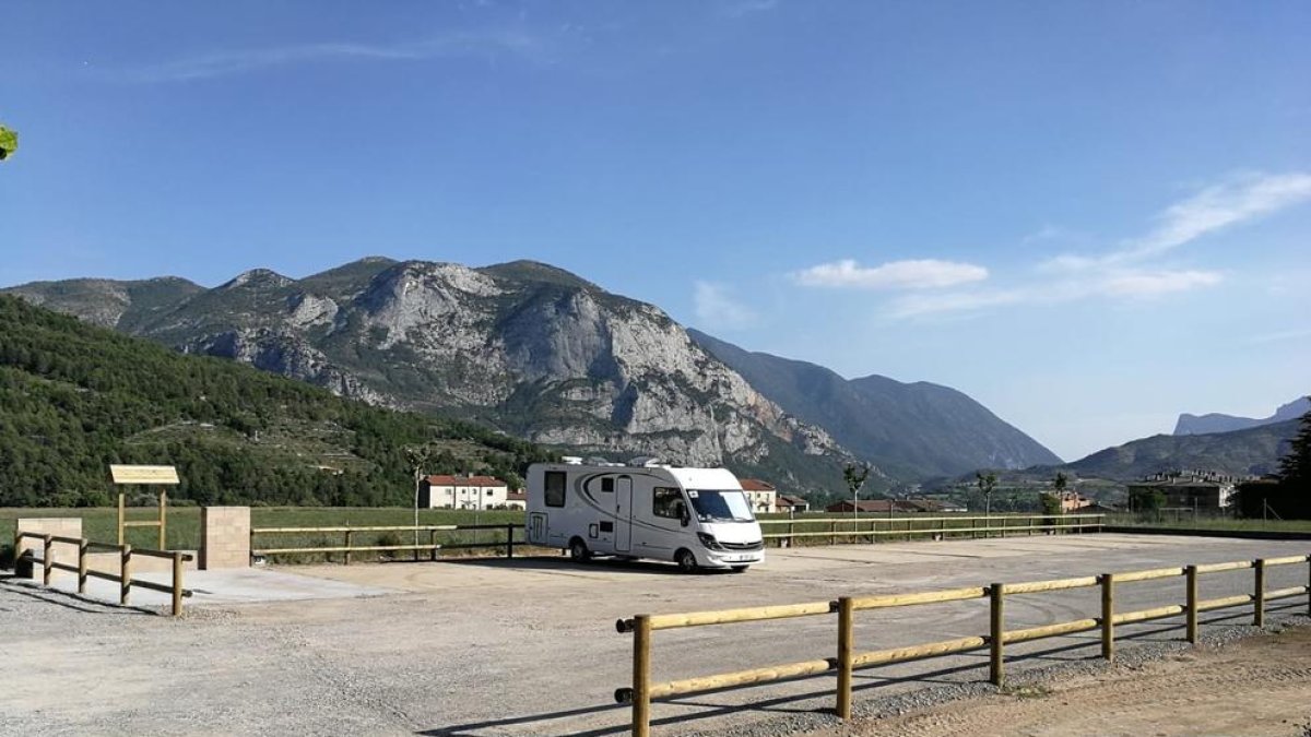 Un área de autocaravanas en la zona del proyecto.