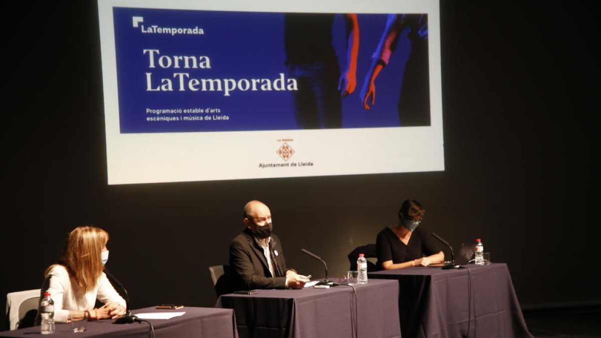 Un momento de la presentación de LaTemporada, ayer en la Llotja.