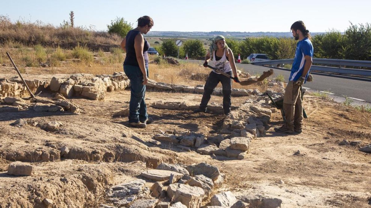 Vista de las excavaciones en la villa romana de Verdú.