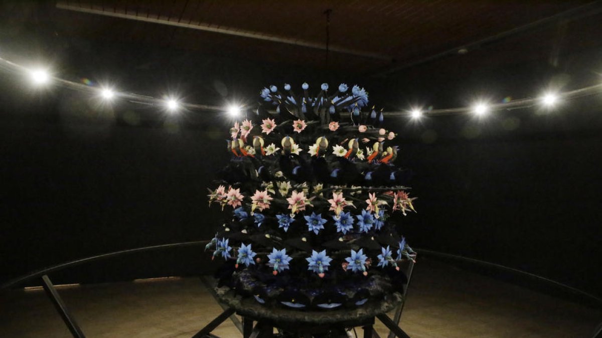 Una de las obras ‘ópticas’ de Collishaw en la Fundació Sorigué.