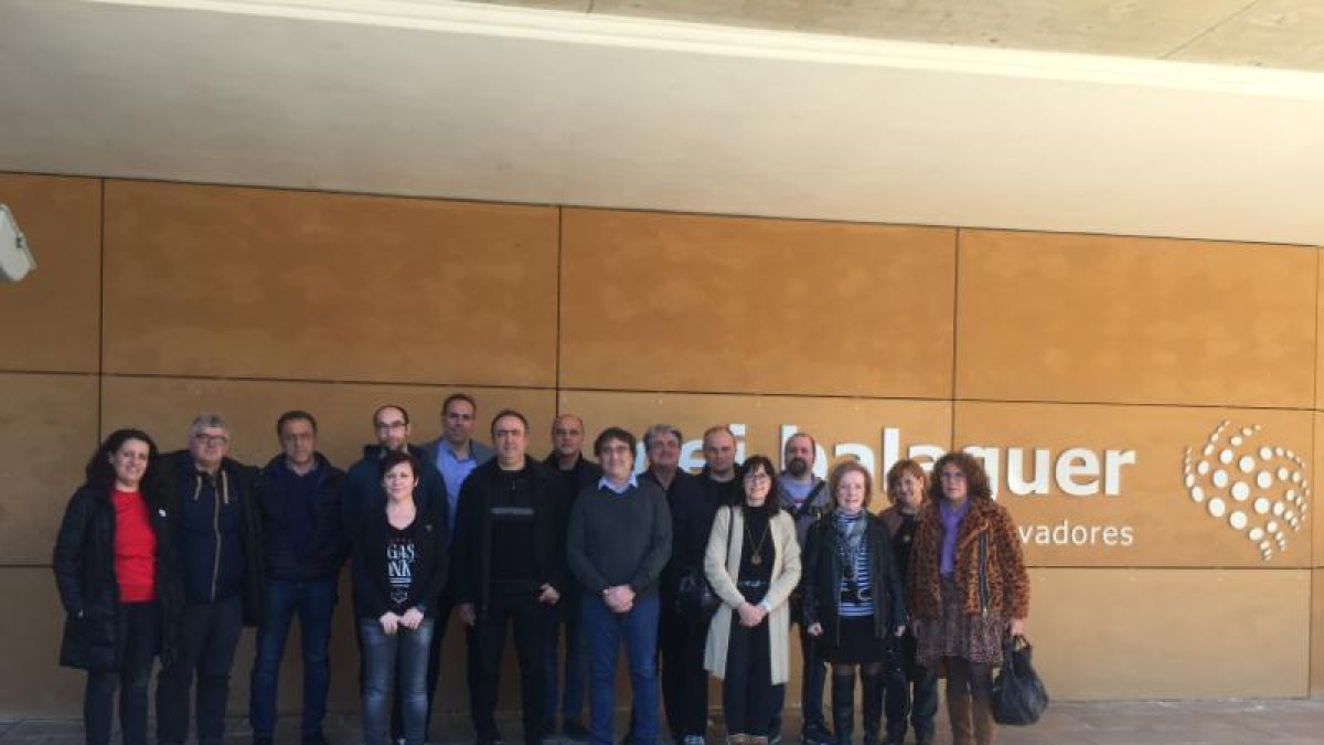 Los participantes en la visita al CEI de Balaguer.