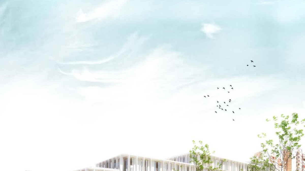 El exterior del edificio diseñado por Alícia Benet.