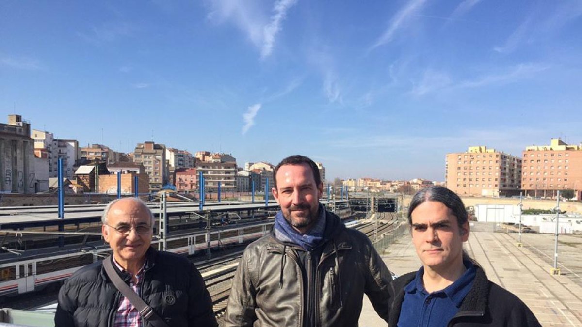 Moya i Talamonte, ahir a l’Estació de Lleida-Pirineus.