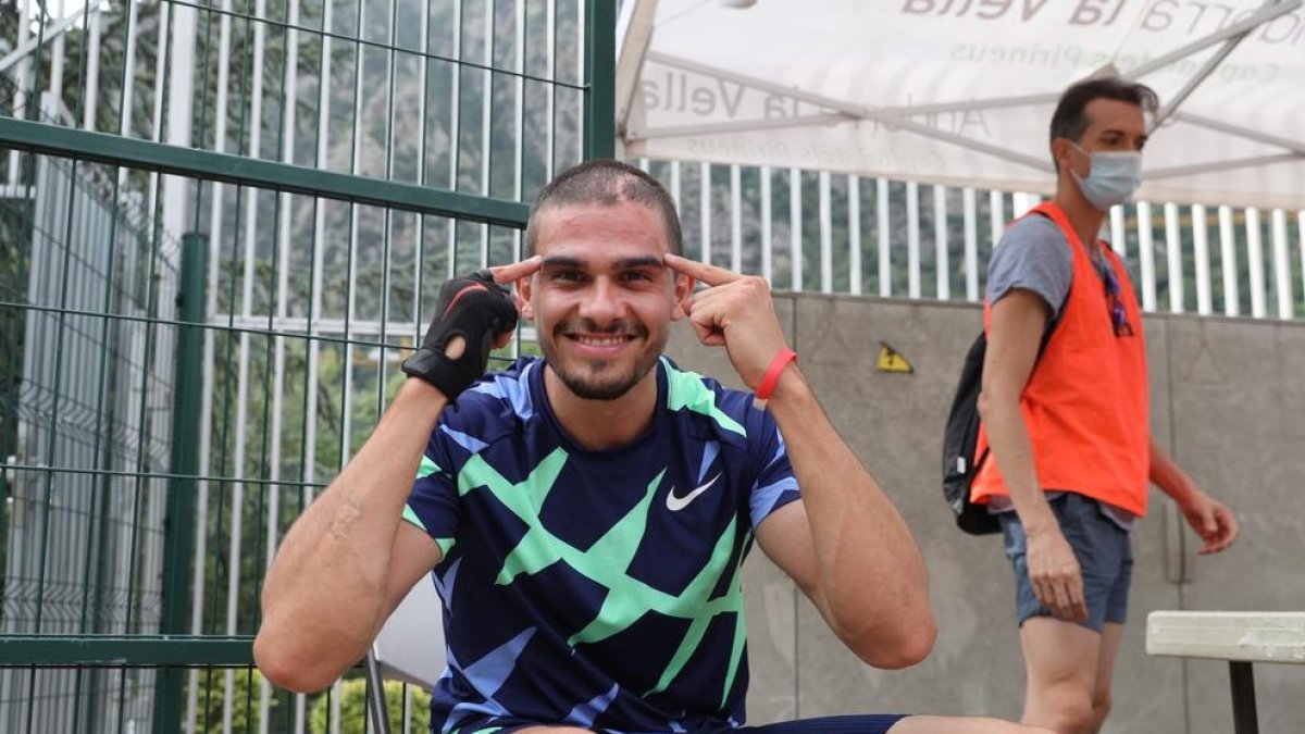 Bruno Hortelano, ayer en el Estadi Comunal de Andorra.