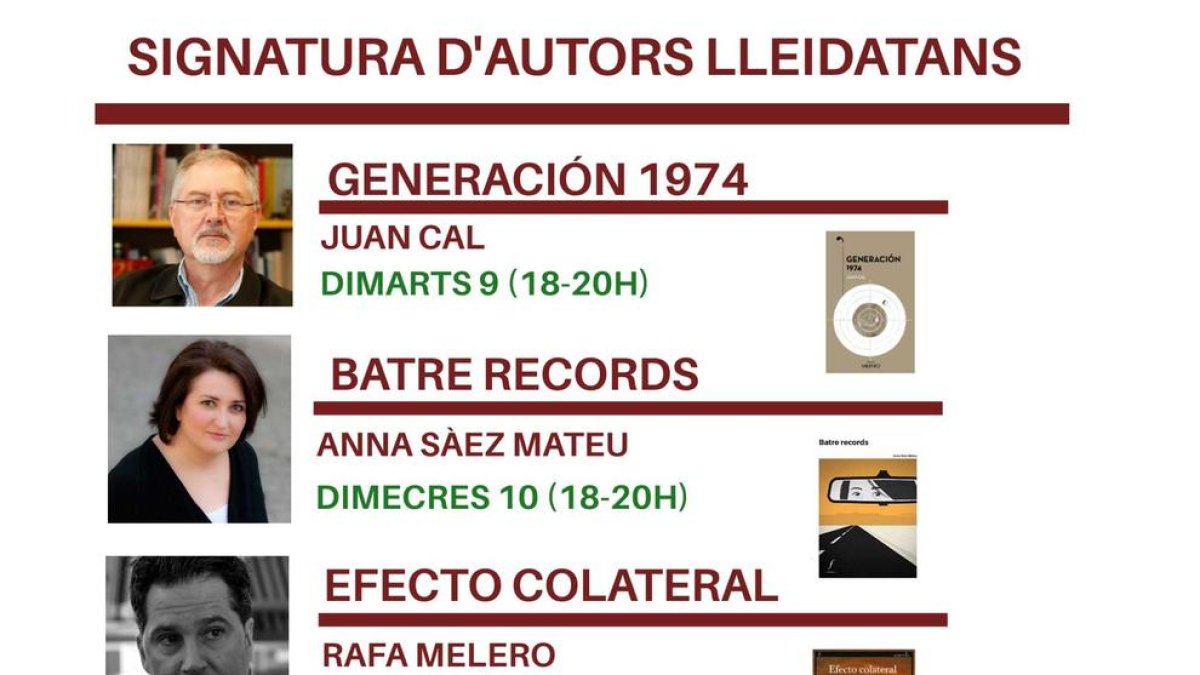 La llibreria Caselles inicia una setmana de signatures de llibres amb autors lleidatans