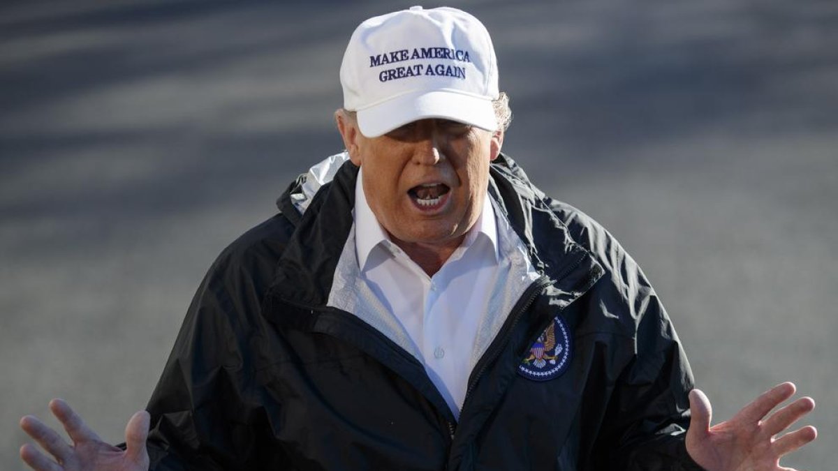 Donald Trump en una rueda de prensa en la Casa Blanca, ayer.