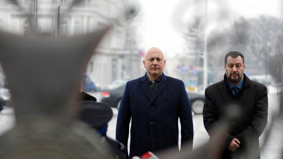 Kaczynski y Salvini, el miércoles, en Varsovia.