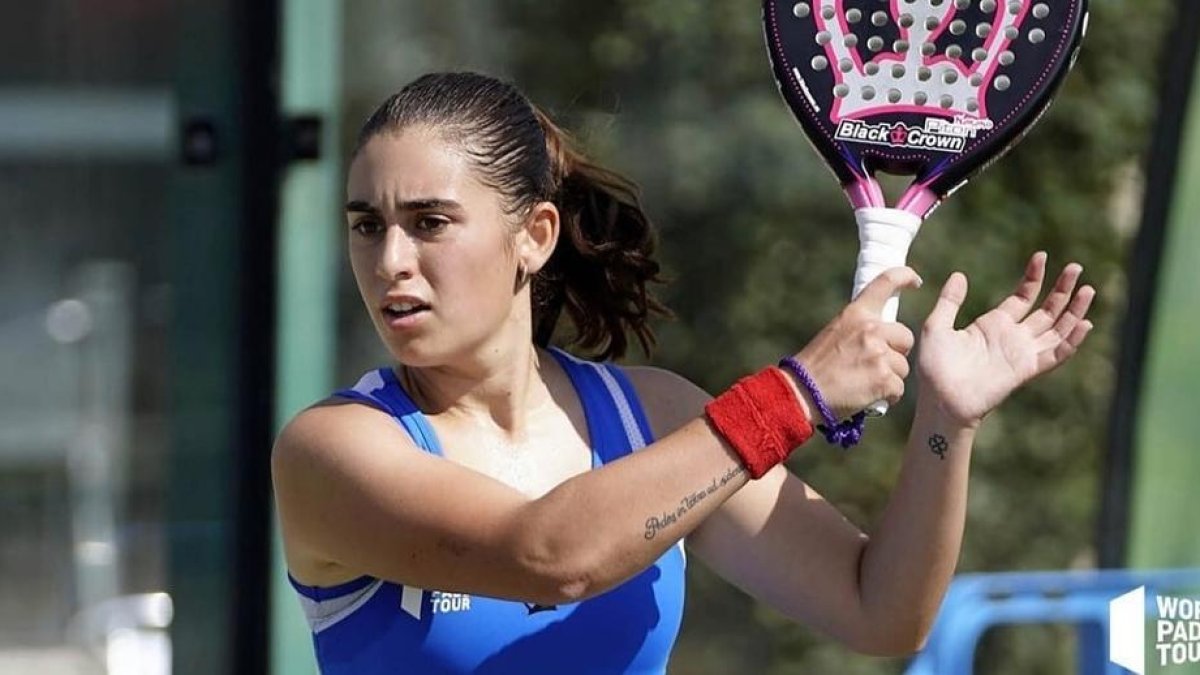 La lleidatana Laia Bonilla, en un torneig del World Padel Tour.