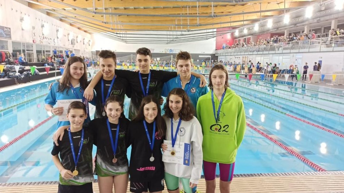 Els nadadors dels clubs lleidatans que van aconseguir medalla.