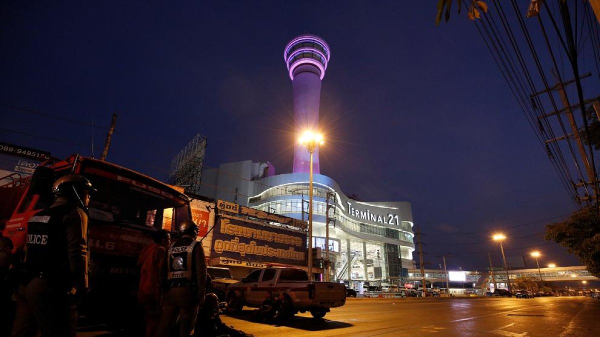 El operativo policial activado en Tailandia.