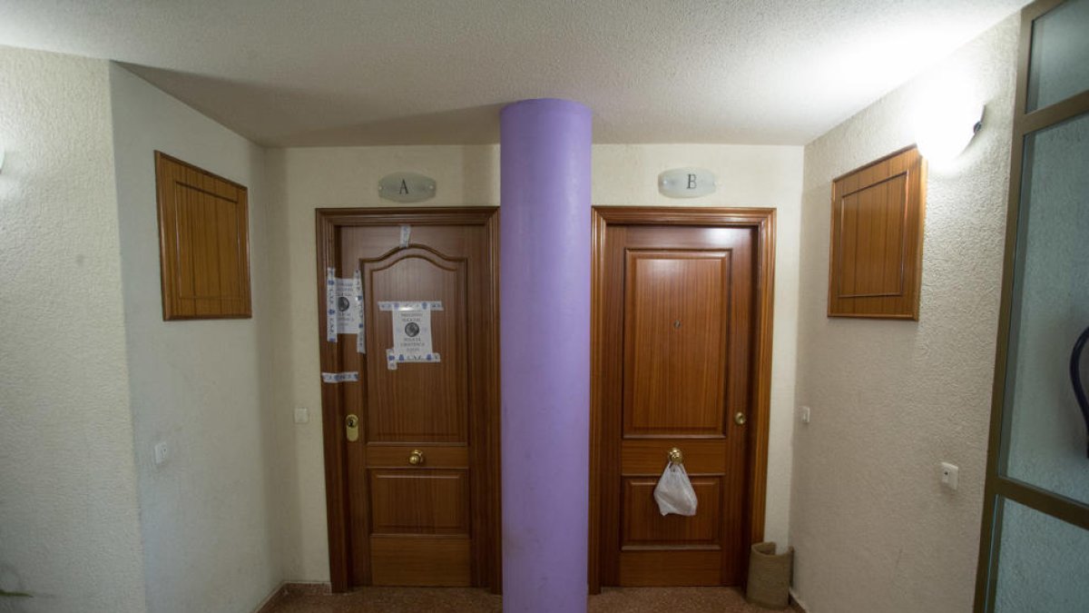 Exterior de la casa en què residia la víctima assassinada a Lugo.