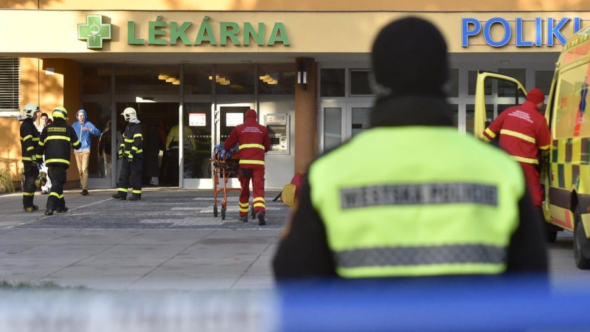 Imatge de l’entrada de l’hospital on va tenir lloc l’atac.