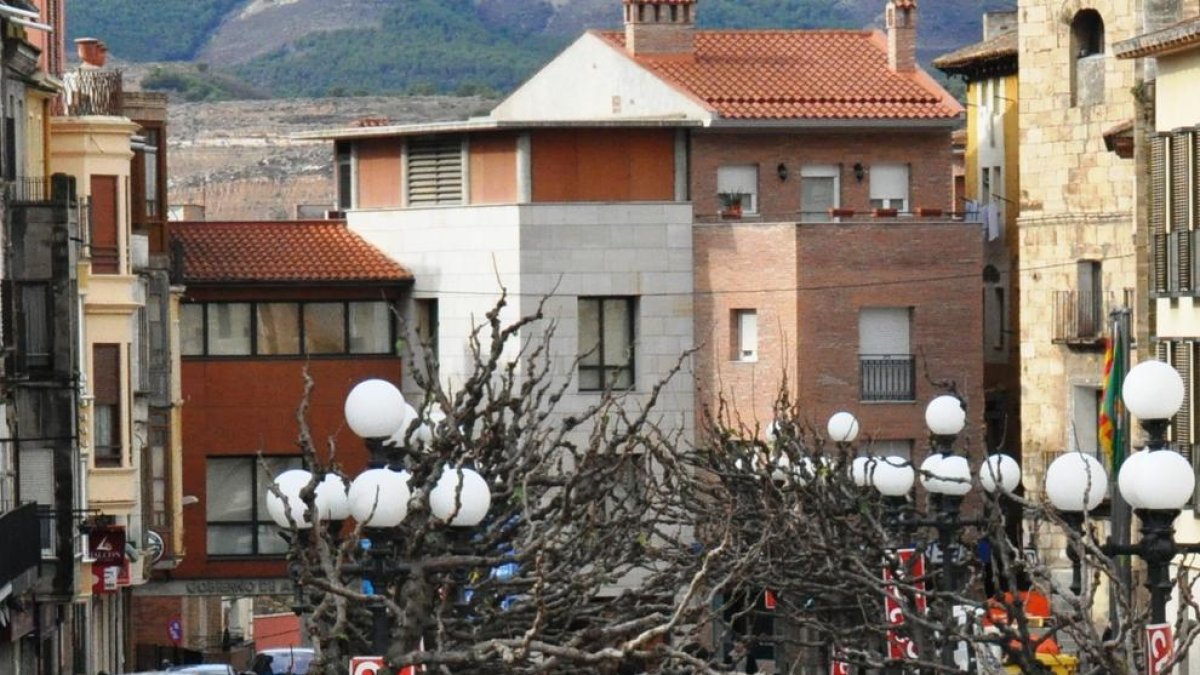 Imatge d’arxiu d’una vista del centre històric de Fraga.