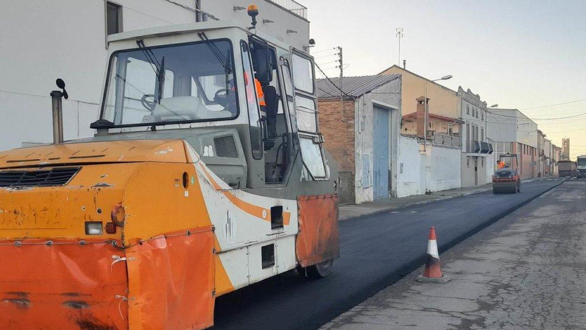 Un dels trams de la carretera en obres.
