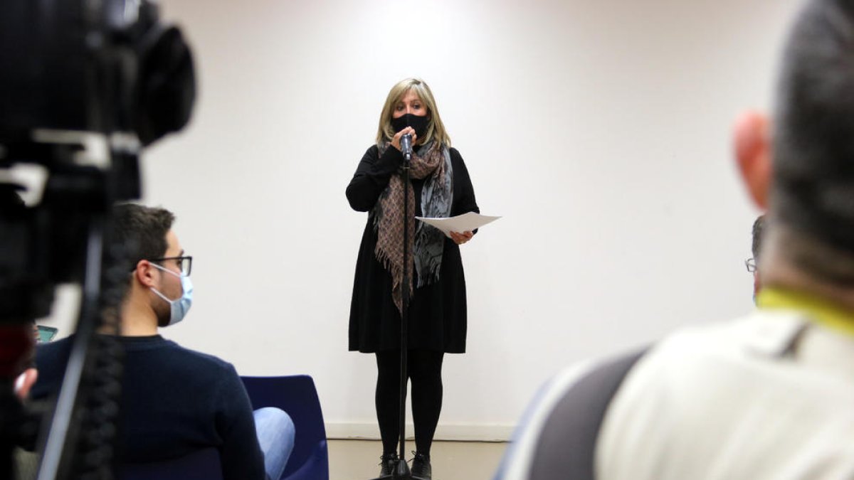 L’alcaldessa de l’Hospitalet i presidenta de la Diputació de Barcelona, Núria Marín, ahir.