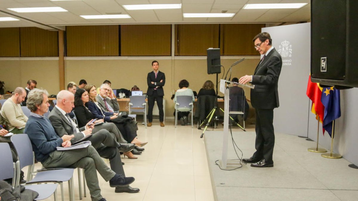 El ministre de Sanitat, Salvador Illa, va explicar ahir el nou escenari del coronavirus.