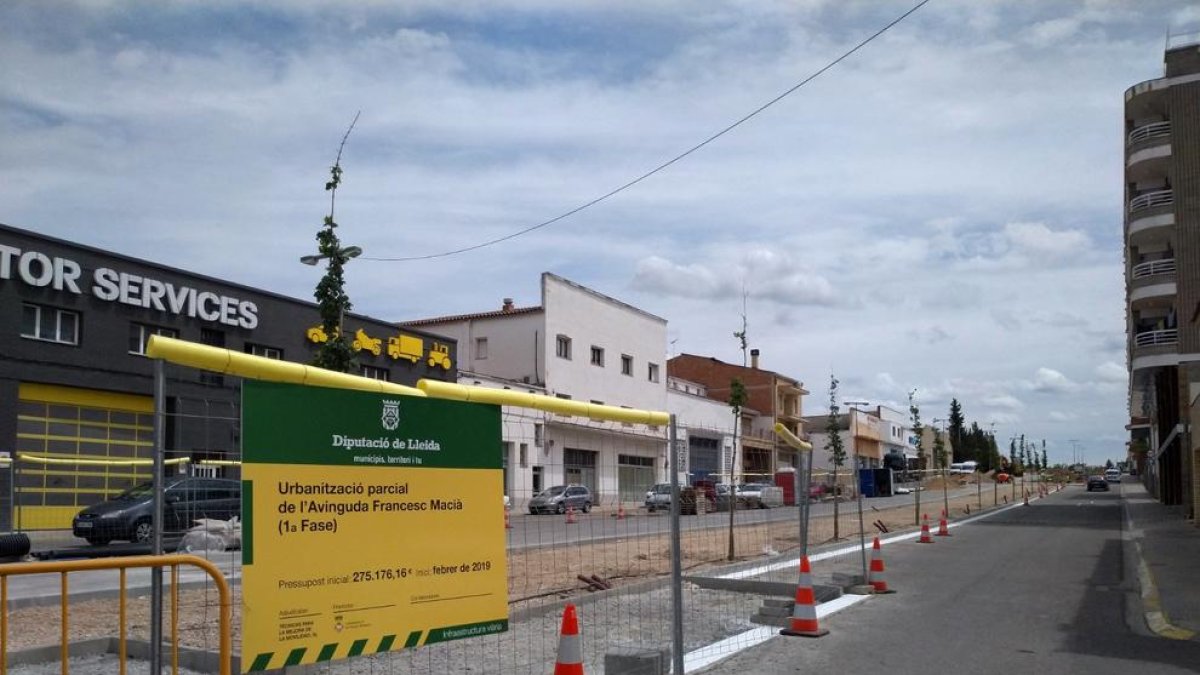 Les obres d’urbanització de Francesc Macià de les Borges.