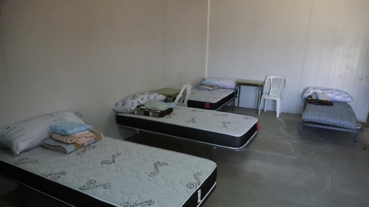 El Homrani durant la visita ahir al pavelló de Torres.