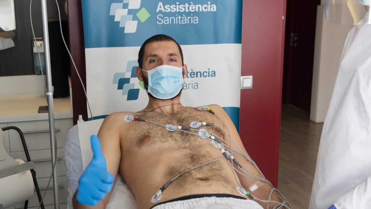 Nikola Mirotic, durant les proves mèdiques de l’equip.