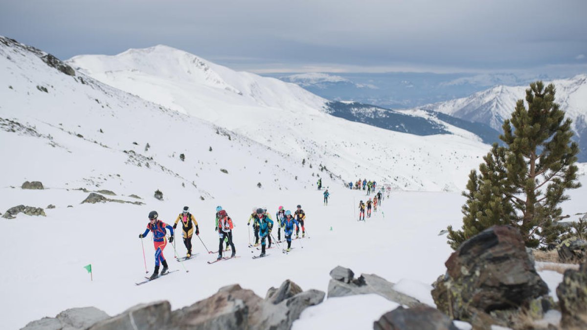 Un momento de la Cronoescalada de ayer, que cerró el Campeonato de España.