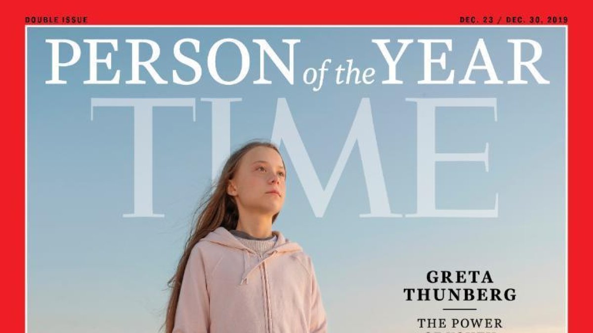 Portada de la revista Time, amb Greta Thunberg com a