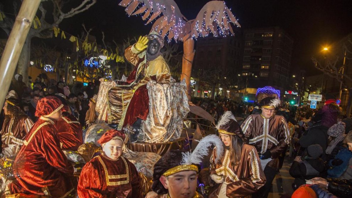 El rei Baltasar de la cavalcada de Tàrrega de l’any passat.