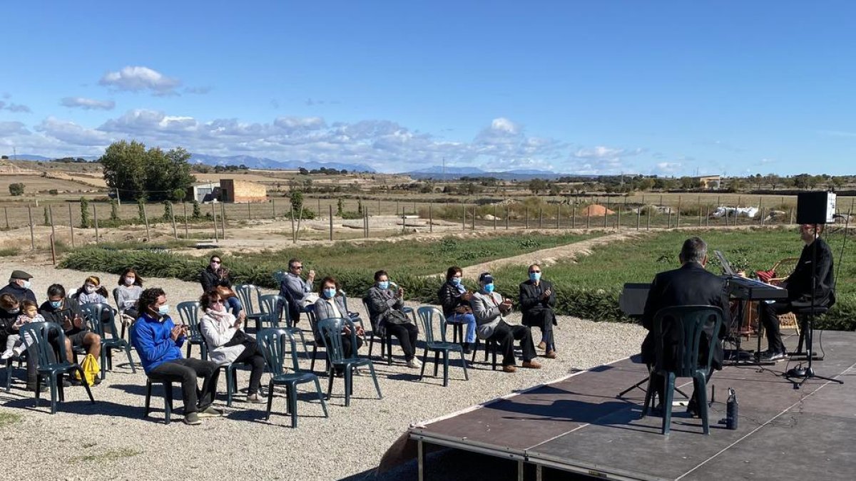 El Museu Eduard Camps Cava de Guissona programó ayer un concierto en el Cardo Máximo del parque romano de arqueología.