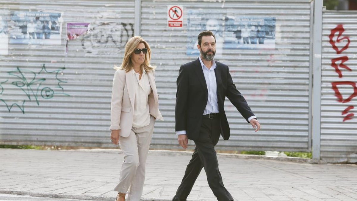 Miguel López, al llegar al primer día del juicio, el 14 de octubre.