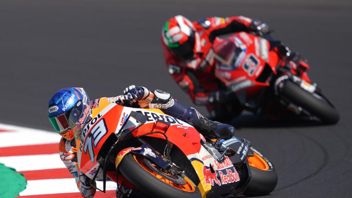 Àlex Márquez només va poder remuntar quatre posicions en una complicada cursa.