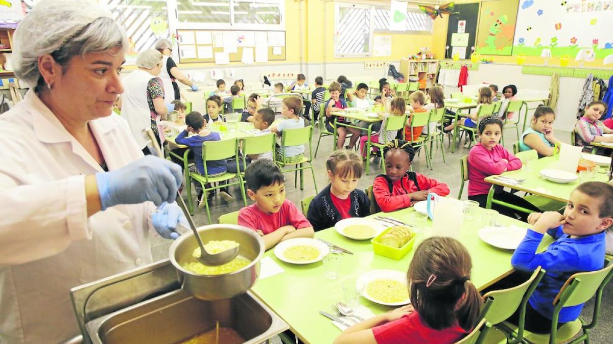 Imatge d’arxiu del menjador del col·legi Joan Maragall de Lleida.